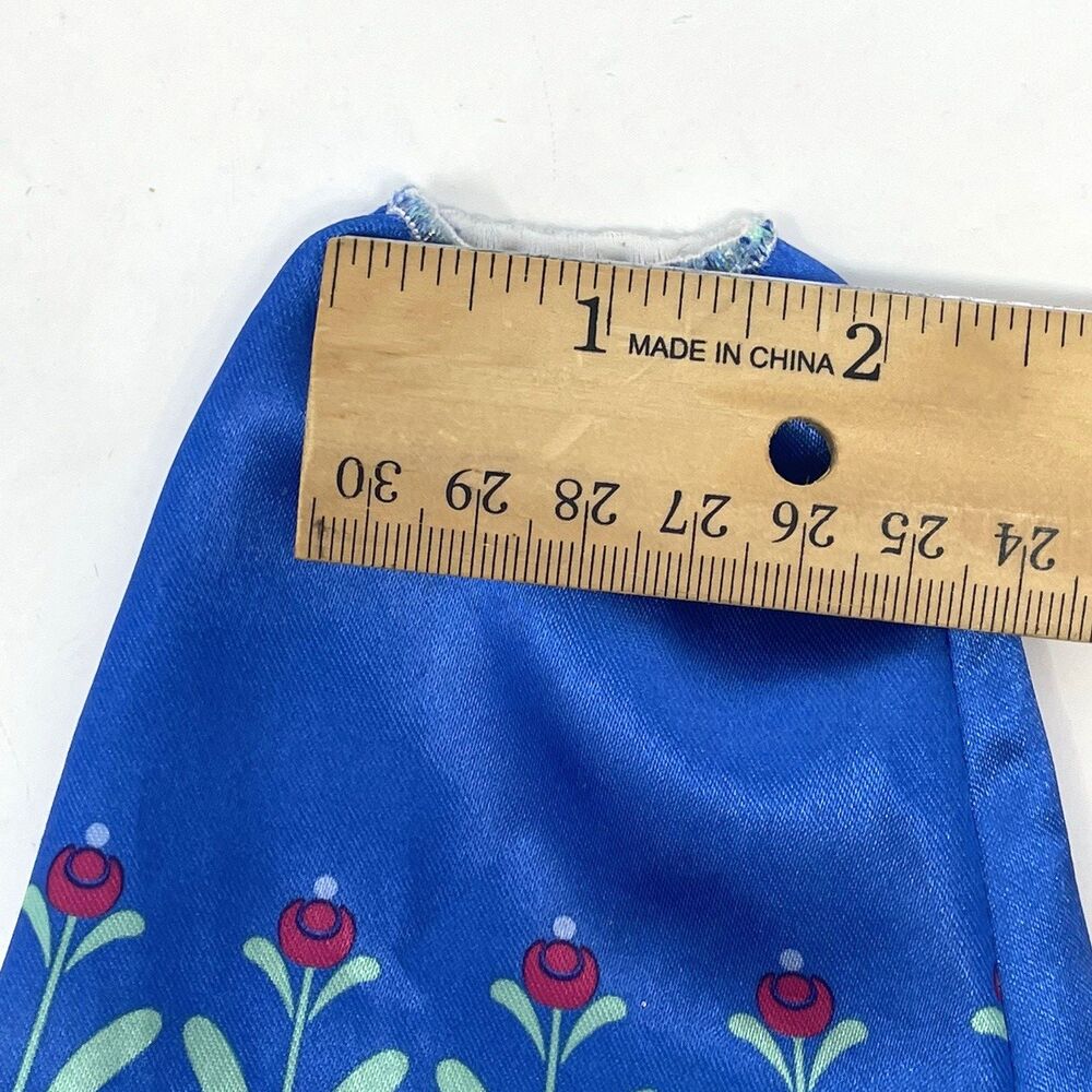 Disney Frozen Princess Anna Doll Skirt Blue Satin Floral Flowers Accessory - Picture 11 of 11